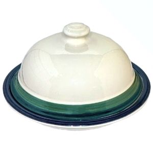 Ocean Breeze by Pfaltzgraff, Stoneware Butter Dish, Round